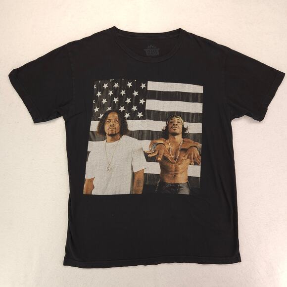 Outkast Rap Graphic Short Sleeve Crew Neck Shirt Mens Size Large L Black - Picture 2 of 9